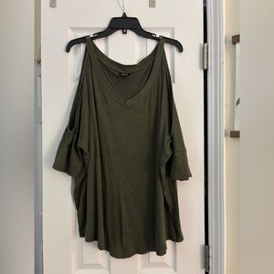 a.n.a Olive V-Neck Blouse
